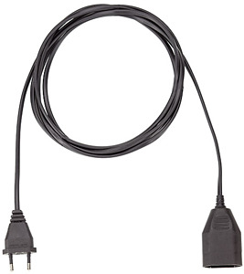 Verlängerung H03VVH2-F 2x0,75mm² L:3,0m sw Euro
