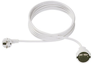 Verlängerung H05VV-F3G1,5mm² L:2,0m ws CEE7/7