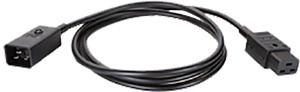 Verlängerung H05VV-F 3G1,5mm² sw 3,0m C20/C19
