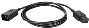 Verlängerung H05VV-F 3G1,5mm² L: 1,5m sw C19/C20