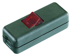 Schnur-Zwischenschalter Serie 8010 sw/rt
