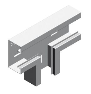 Brüstungskanal-T-Stück Materialstärke 1,0 mm