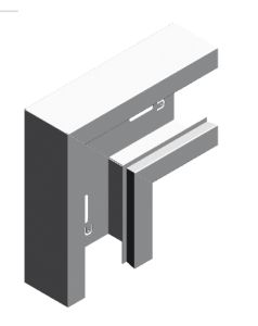 Brüstungskanal-Horizontalecke Materialstärke 1,0 mm