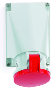 CEE Wandsteckdose 4x63A 4-polig 6h IP44 400V
