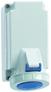 TE Wandsteckdose 16A 4-polig 230V 9H IP67 170x90