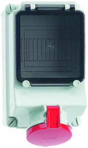 CEE Wandsteckdose 5x63A 5-polig 6h IP44 400V