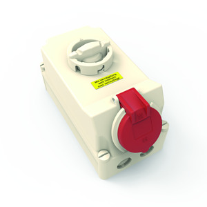 Wandsteckdose 16A 5p 6h 400V abscha 16 5 400 6H QC-W-DO IP44 TE SCHA C