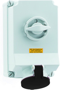 CEE Wandsteckdose 4x63A 4-polig 7h IP44 500V