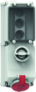 CEE Wandsteckdose 4x32A 4-polig 6h IP44 400V