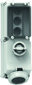 CEE Wandsteckdose 4x32A 4-polig 7h IP67 500V