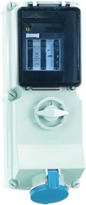 CEE Wandsteckdose 4x63A 4-polig 9h IP44 230V