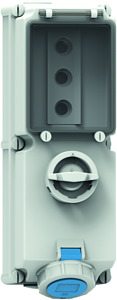 CEE Wandsteckdose 4x16A 4-polig 9h IP67 230V