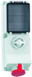 CEE Wandsteckdose 4x63A 4-polig 6h IP44 400V