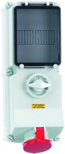 CEE Wandsteckdose 4x32A 4-polig 6h IP44 400V