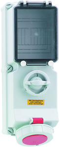 CEE Wandsteckdose 4x32A 4-polig 6h IP67 400V