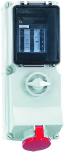 CEE Wandsteckdose 5x63A 5-polig 6h IP44 400V