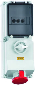 CEE Wandsteckdose 4x32A 4-polig 6h IP44 400V