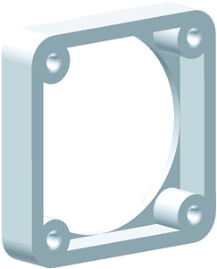 Montagerahmen Bohrlochabstand 52x60mm