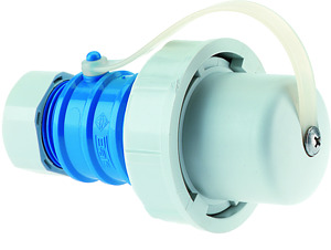 Schuko-Stecker 16A 250V blau druckwasserdicht