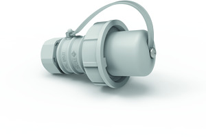 Schuko-Stecker 16A 250V grau druckwasserdicht