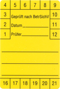 Prüfetiketten 60x40mm 250St. gelb