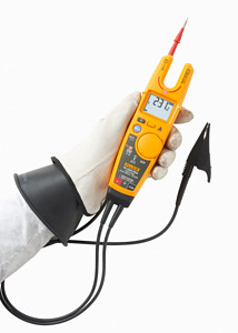 Elektrischer Tester Krokodilklemmen m.Korkotilklem.Holster