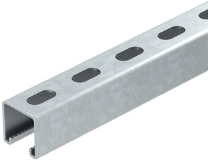 Profilschiene 1000mm gelocht 41x41 feuerv. Schlitz 22mm
