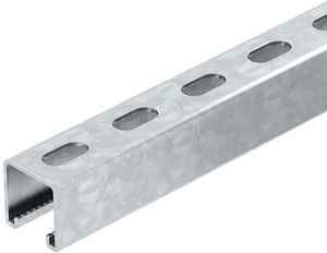 Profilschiene 6000mm gelocht 41x41 bandver. Schlitz 22mm