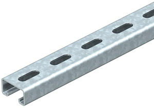 Profilschiene 21x41x2000mm gelocht Schlitzweite 22mm