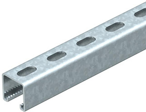 Profilschiene 3000mm gelocht 41x41 feuerv. Schlitz 22mm