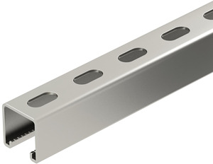 Profilschiene 6000mm gelocht 41x41 V4A Schlitz 22mm