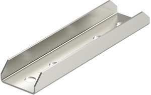 Abstützverbinder U-Profil, mit 4 Löchern 200x48x30, A2, 1.4301, 2B