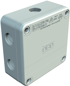 Feuchtraum-Kabelkasten halogenfrei lichtgrau VBX/KL60