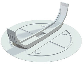 Federdeckel Unterputz Ø84mm, PS, we iß