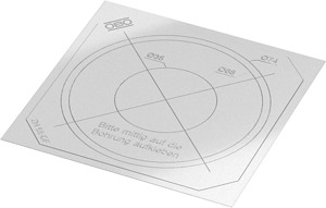 Dichtfolie für Hohlwanddose Ø68mm transparent