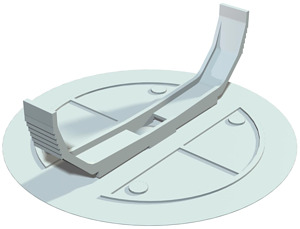 Federdeckel d=84mm Unterputz weiss