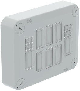 Deckel steckbar 150x116x39 für Abzweigkasten, unbestückt