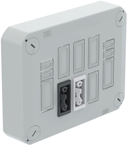 Deckel steckbar 150x116x60 für Abzweigkasten, bestückt