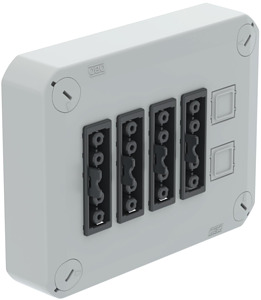 Deckel steckbar 150x116x60 für Abzweigkasten, bestückt