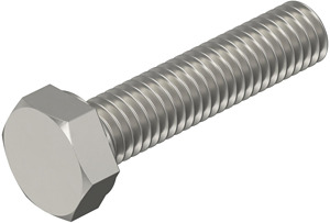 Sechskantschraube mit Vollgewinde M 10x45mm, A2, 2B