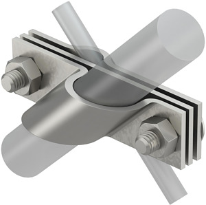 Anschlussschelle V4A Staberder Rd 25 auf Rd 8-10 / FL40