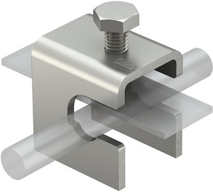 Anschlussklemme 8-14mm mit offenem Langloch Stahl