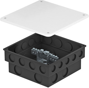 Potentialausgleichsschiene Ms/St 7 Anschlüsse in UP-Kasten 120x120x53mm