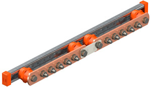 Potentialausgleichsschiene BigBar 5+5 Anschlüsse CU FT-Sch. 605x40x65mm