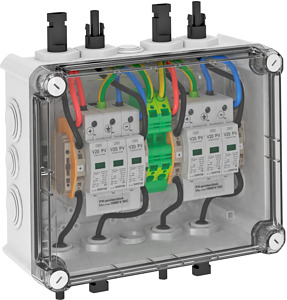 PV-Systemlösung im Gehäuse 2x1 PV-S tring auf 2 WR-MPP+MC4 1000V DC