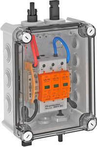 PV-Systemlösung im Gehäuse 1x1 PV-S tring auf 1 WR-MPP+MC4 900V DC, lichtgra