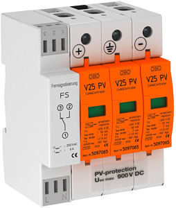 Komplettblock 3pol. Typ1+2 f. Photovoltaik mit FM-Kont.