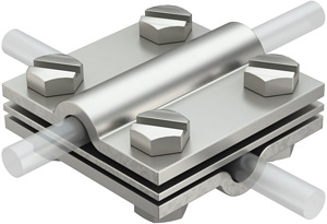 Kreuz-Verbinder Rd8-10 x Rd8-10 / FL30, V4A