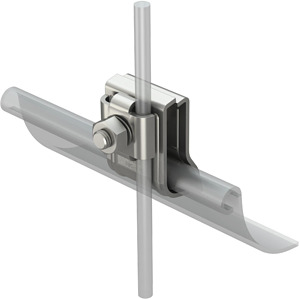 Rinnenklemme mit Feder Edelstahl rostfrei VA 1.4301