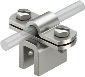 Falzklemme Rd 8-10 V2A, Falzstärke max. 10 mm